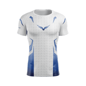 Rashguard Manga Curta - Classic Branca/Azul (6236652863666)