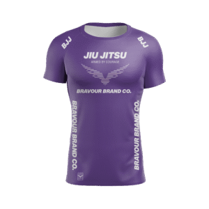 Rashguard Manga Curta - Jiu Jitsu - Roxa/Branca