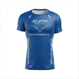 Rashguard Manga Curta - Jiu Jitsu - Azul/Branca