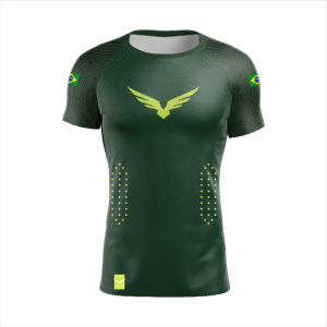 Rashguard Manga Curta Brasil - Verde