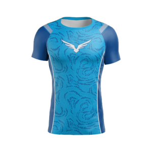 Rashguard Falcon Grip Blue - Manga Curta
