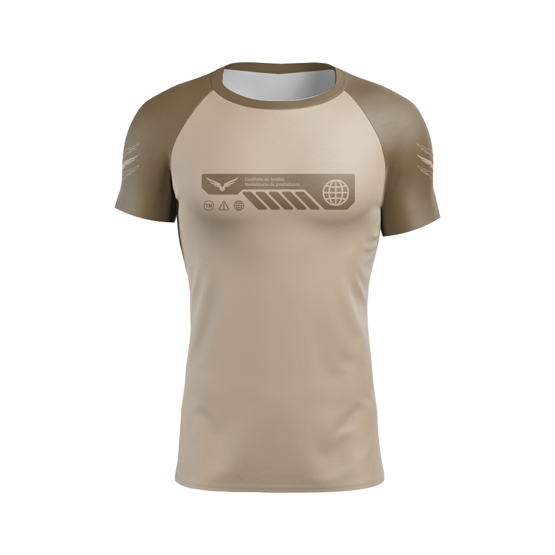 Rashguard Silent Rage Beige - Manga Curta