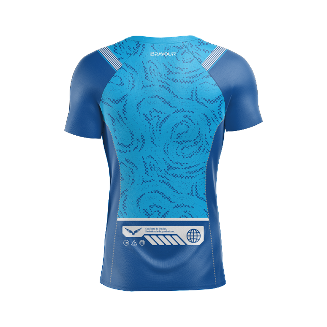 Rashguard Evolution Falcon Grip Blue - Manga Curta - Imagem 2
