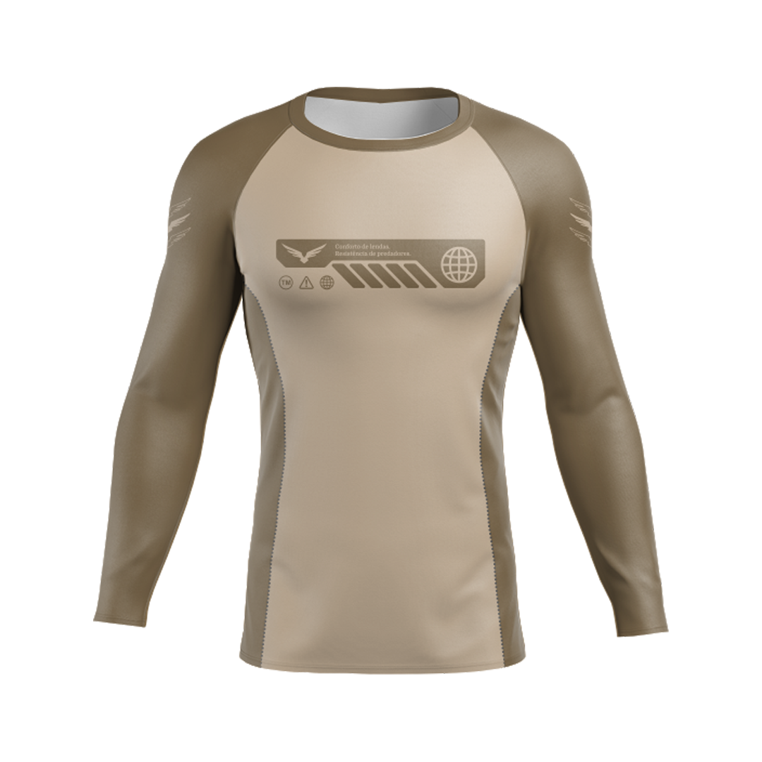 Rashguard Evolution Silent Rage Bege