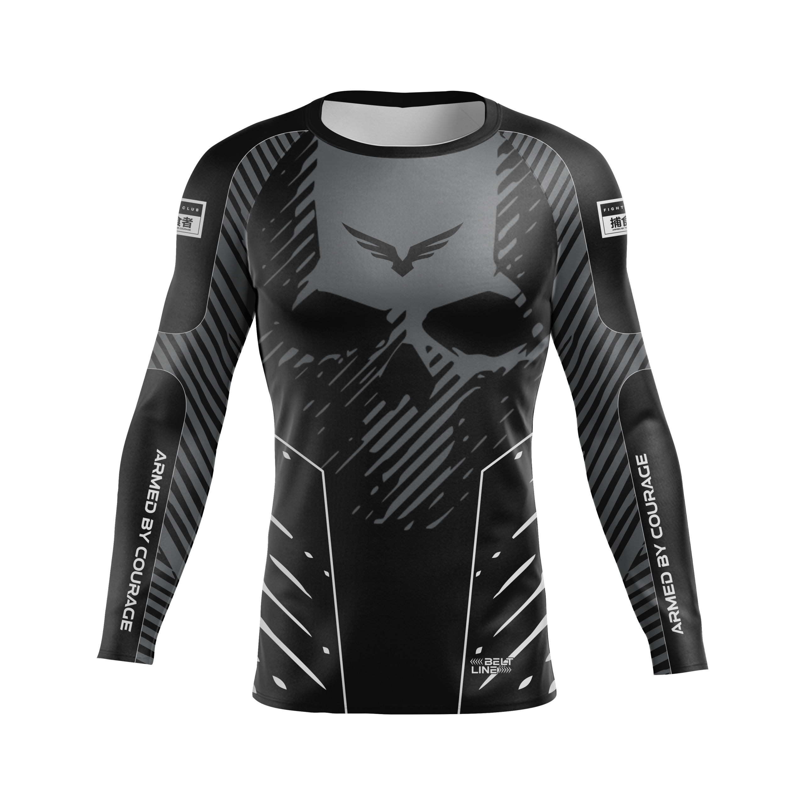 Rashguard Belt Line SKULL 2.0 Preto/Cinza