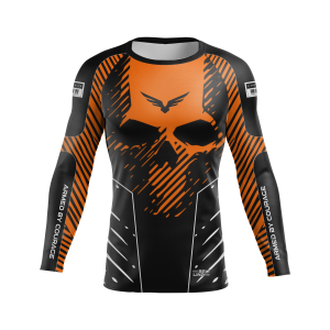 Rashguard Belt Line SKULL 2.0 Laranja/Preto