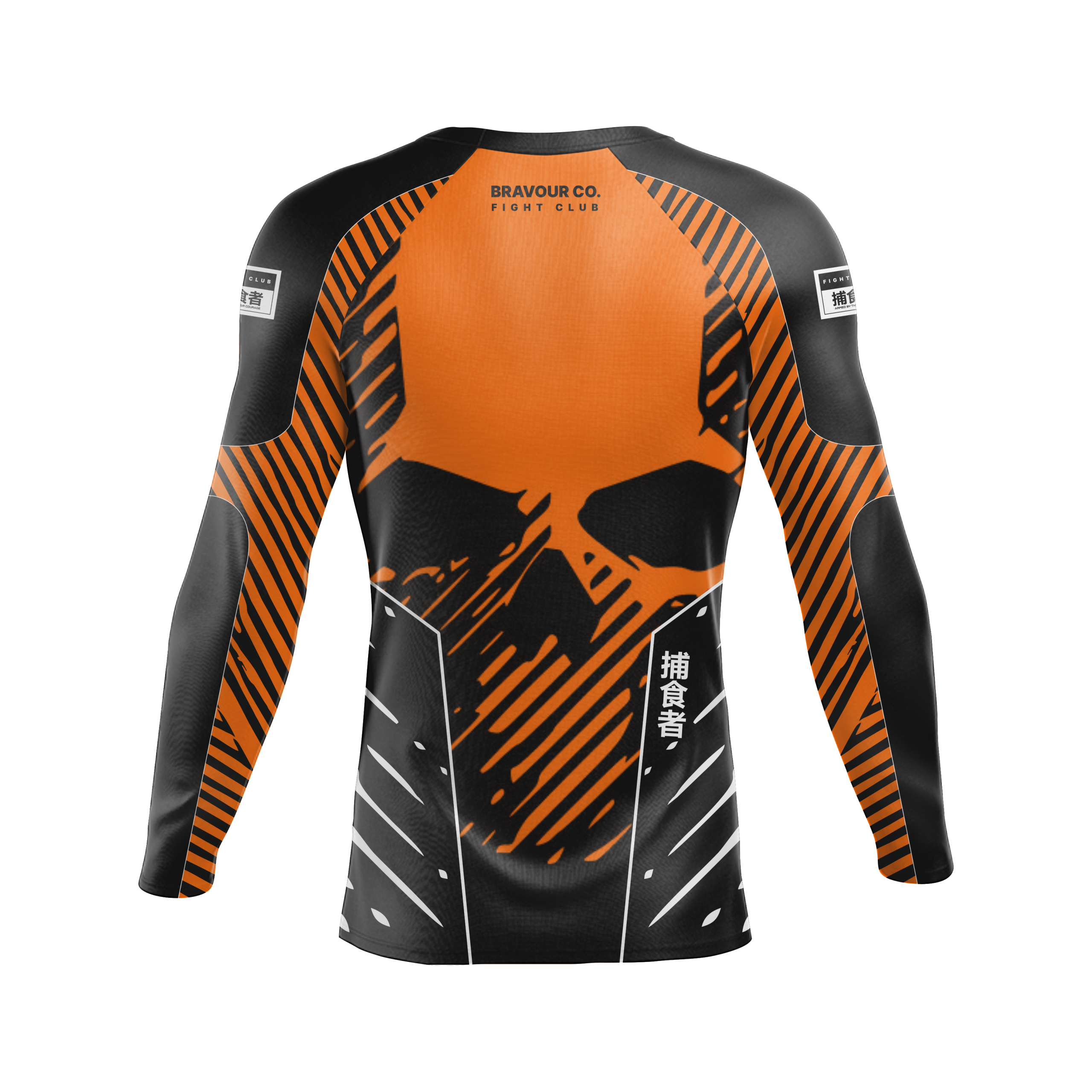 Rashguard Belt Line SKULL 2.0 Laranja/Preto - Imagem 2