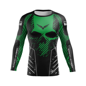 Rashguard Belt Line SKULL 2.0 Verde/Preto