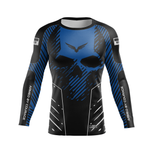 Rashguard Belt Line SKULL 2.0 Azul/Preto