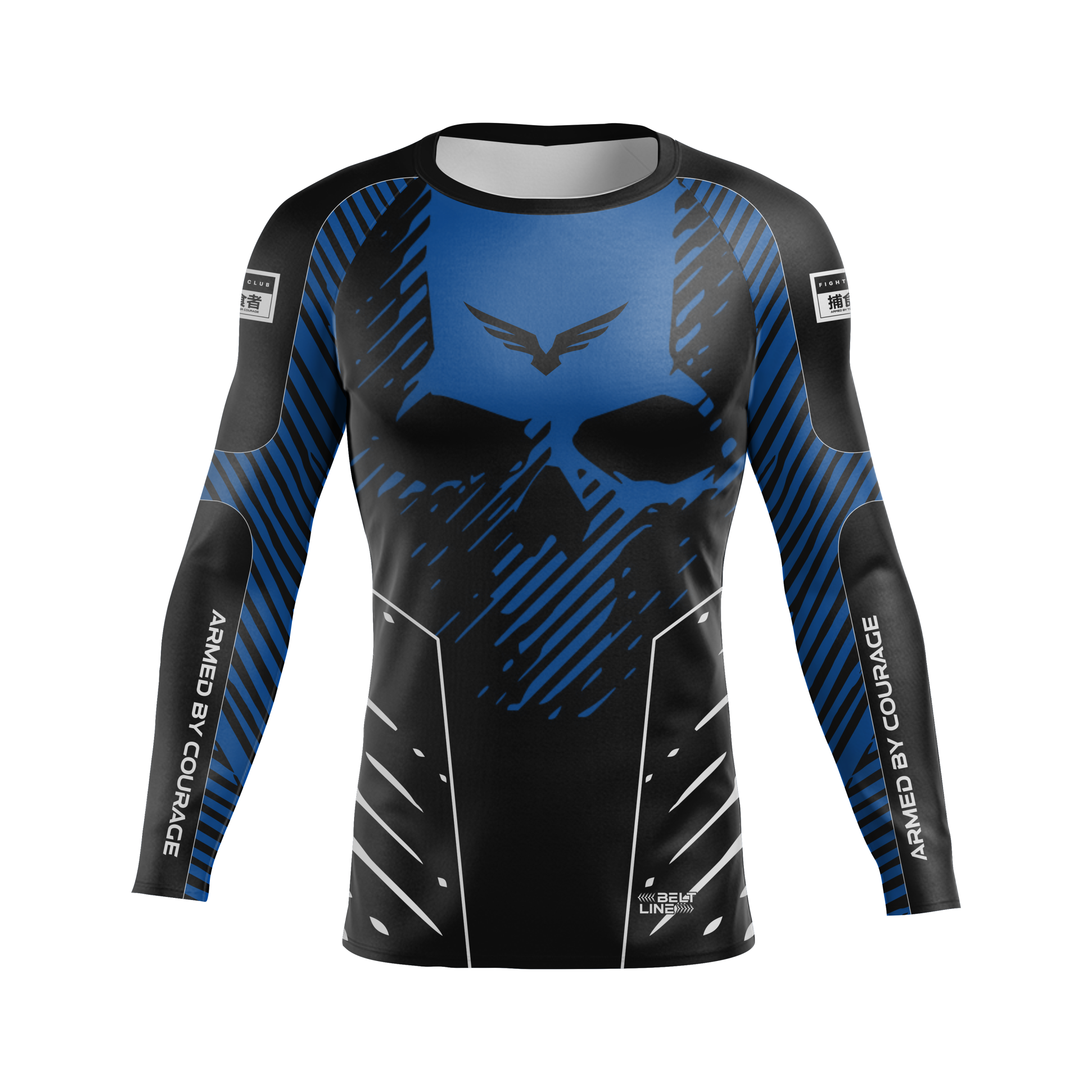 Rashguard Belt Line SKULL 2.0 Azul/Preto