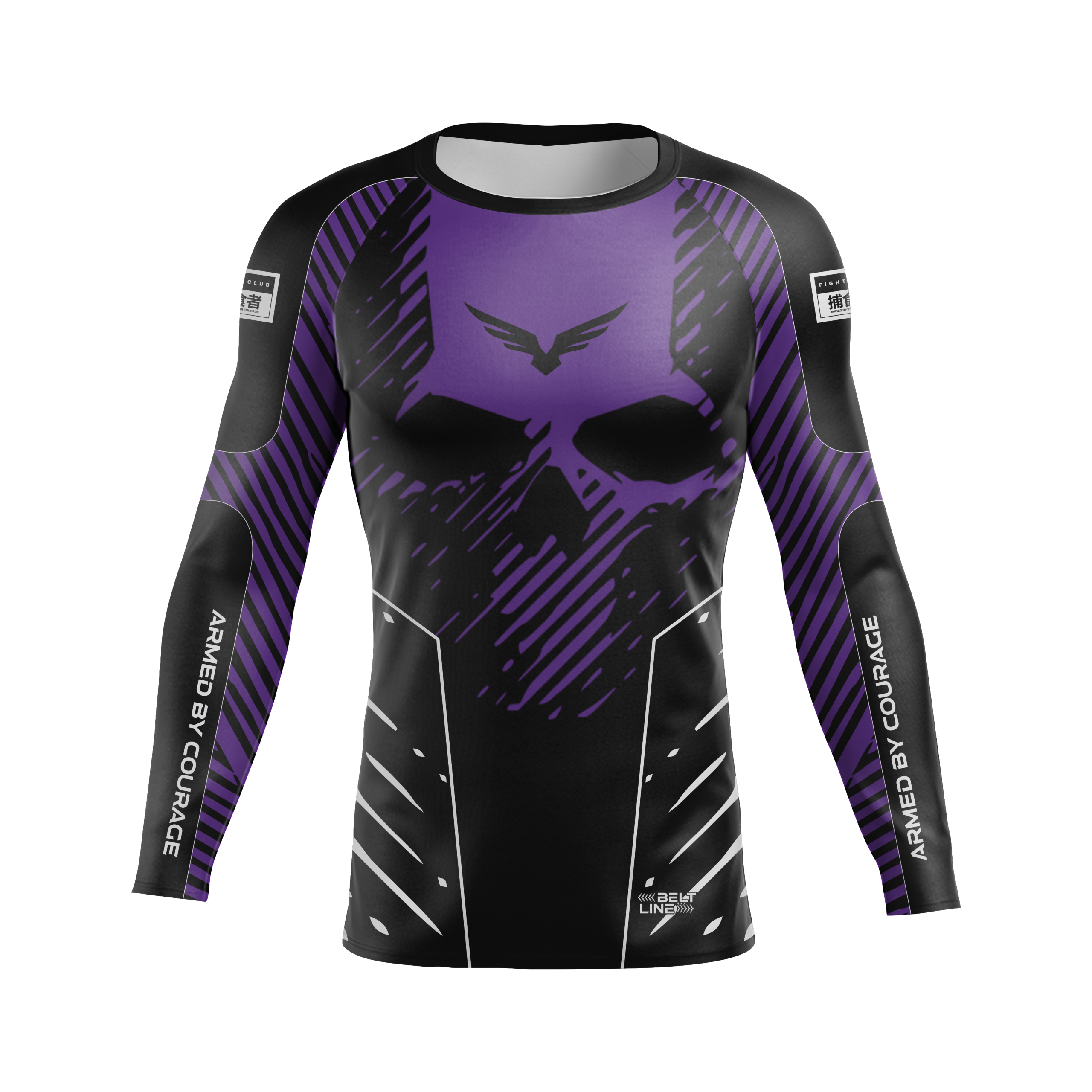 Rashguard Belt Line SKULL 2.0 Roxo/Preto