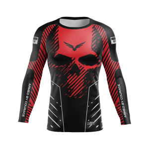 Rashguard Belt Line SKULL 2.0 Vermelho/Preto