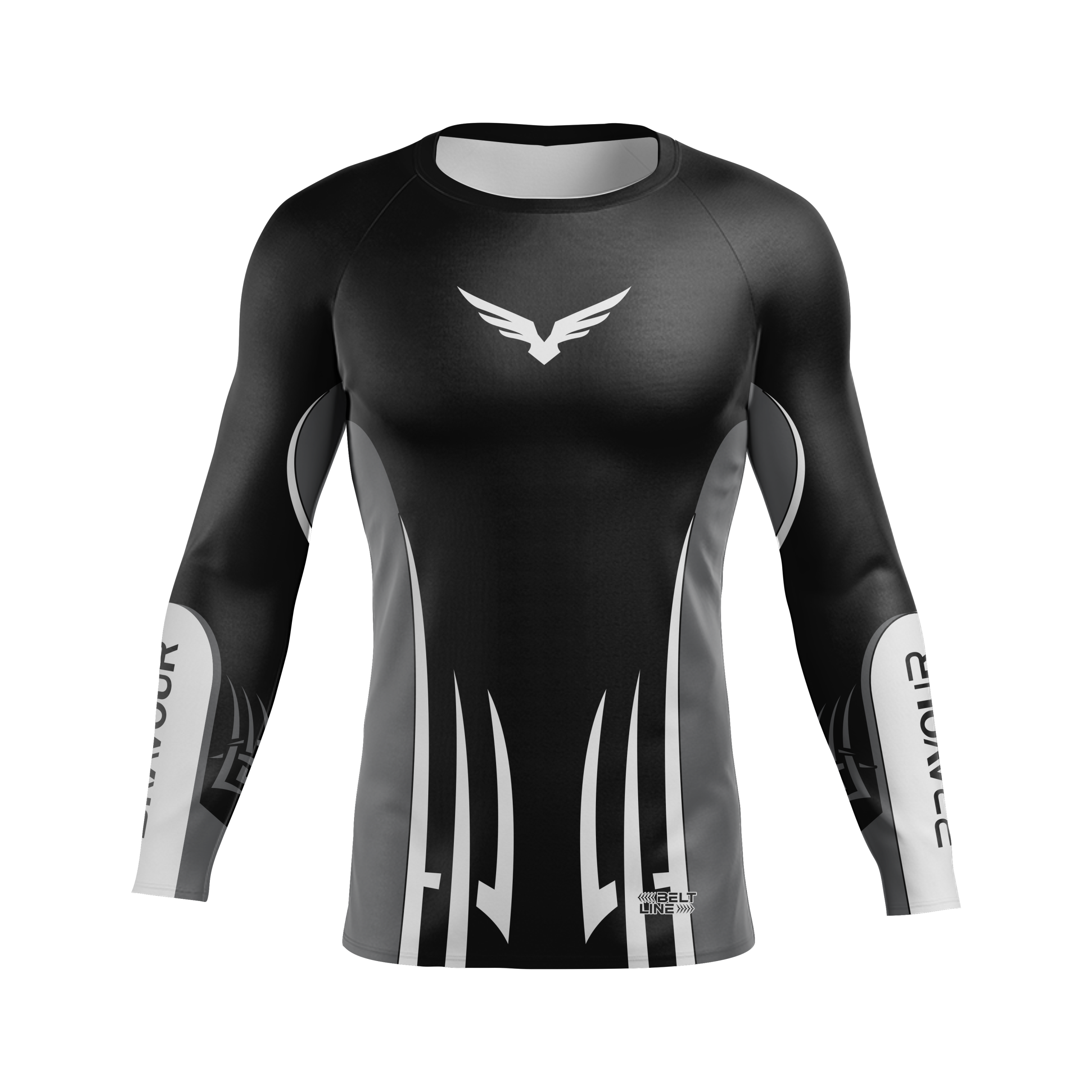 Rashguard Belt Line Tribal Cinza/Preto