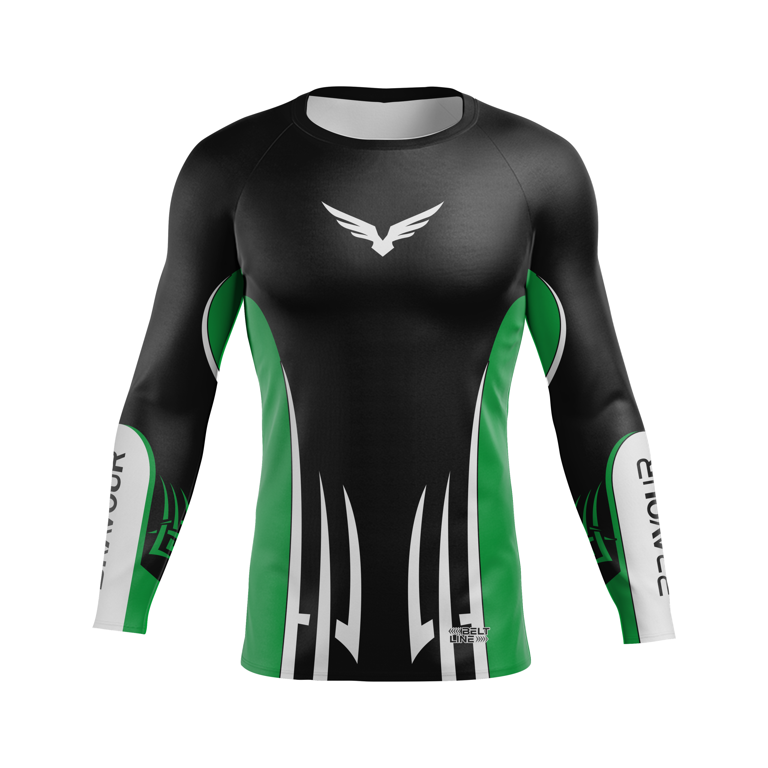 Rashguard Belt Line Tribal Verde/Preto