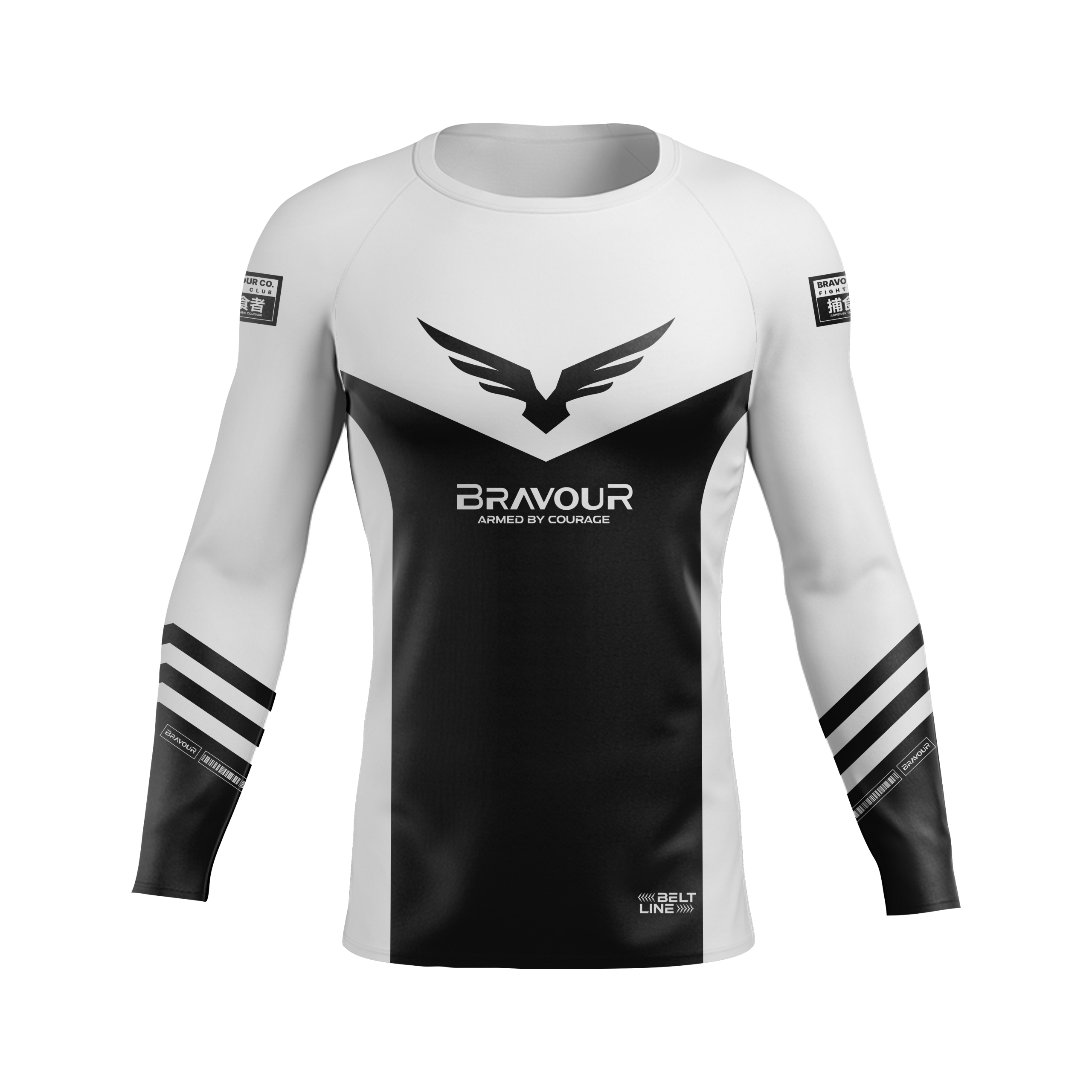 Rashguard Belt Line Champ Preta/Branca