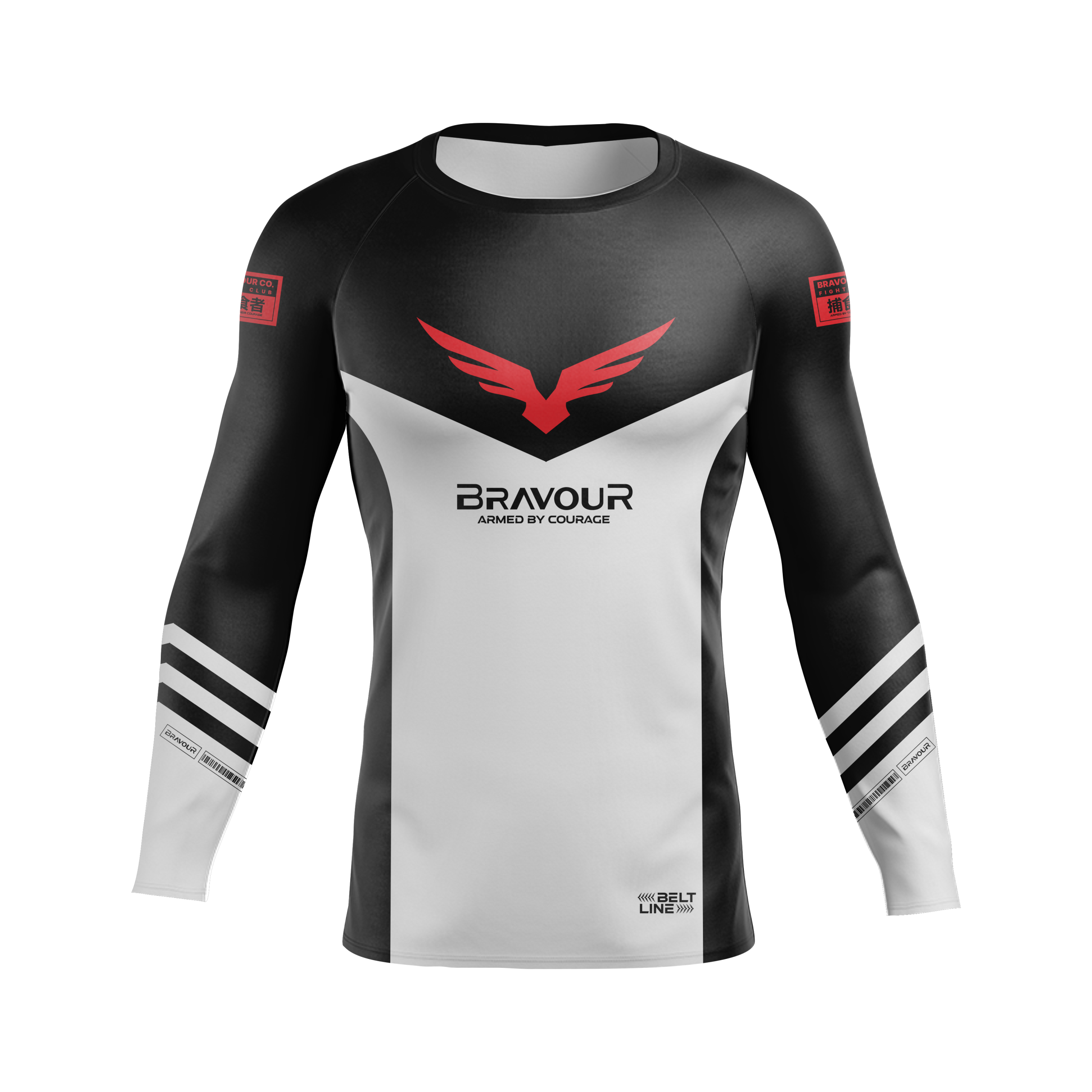 Rashguard Belt Line Champ Preto/Vermelho
