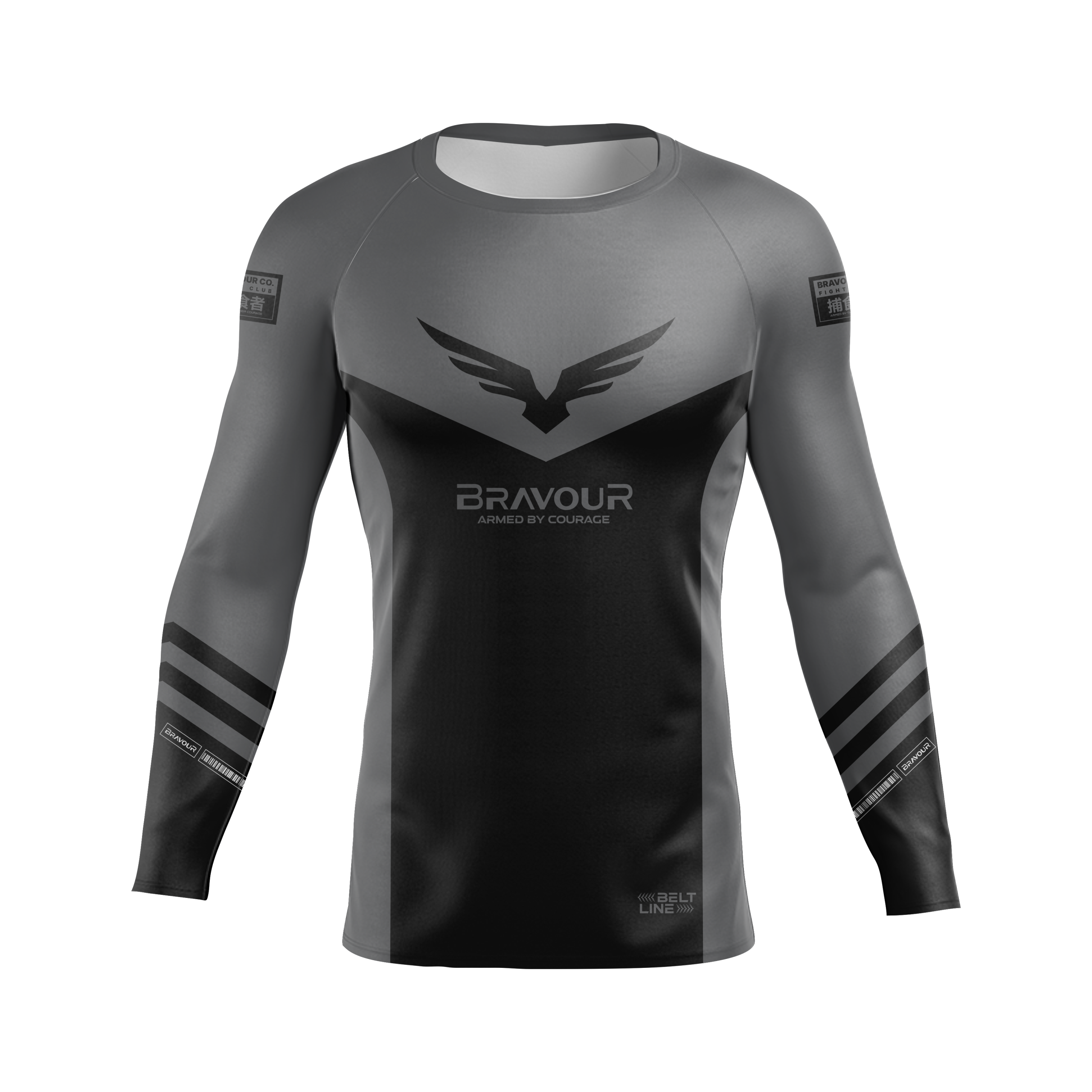 Rashguard Belt Line Champ Cinza/Preta
