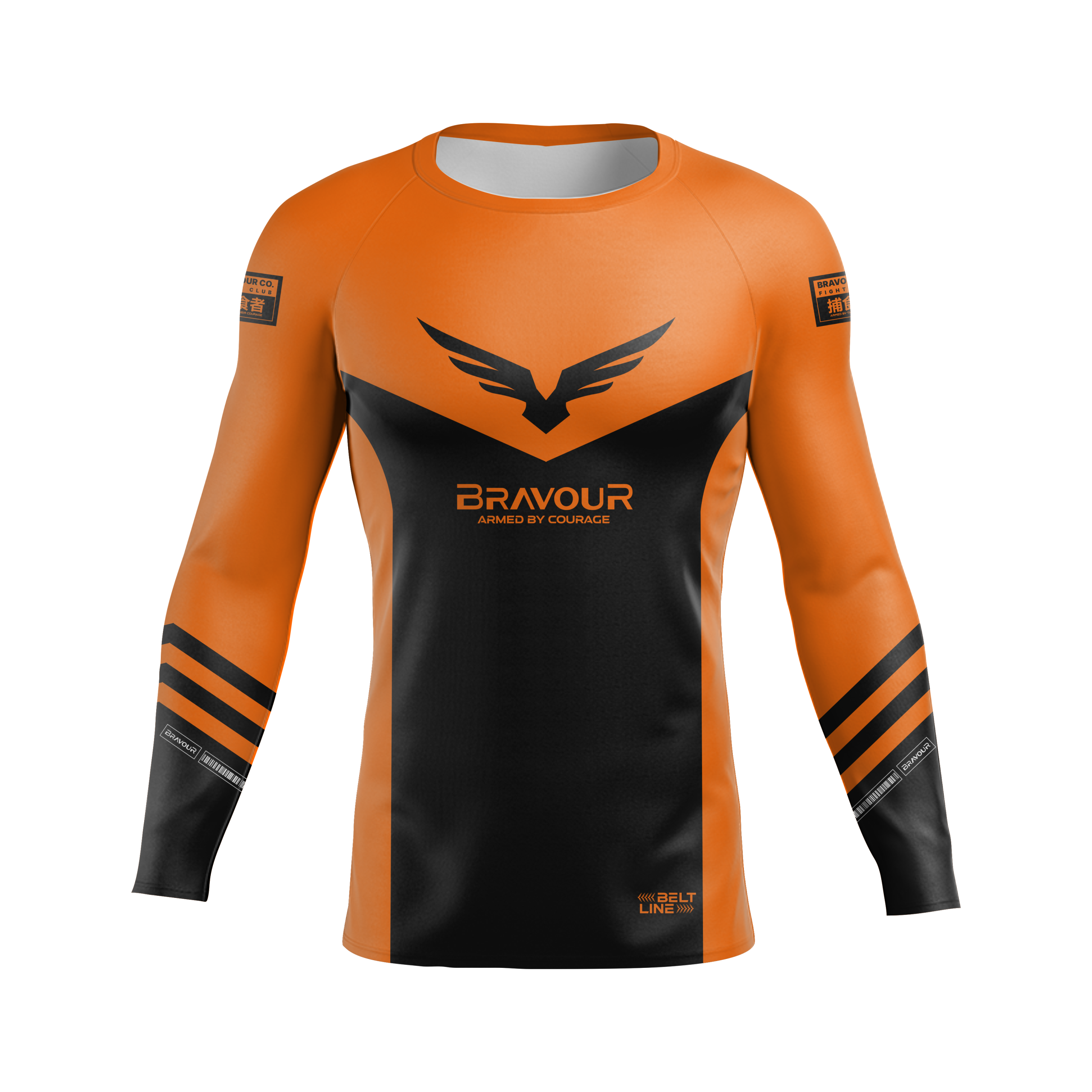 Rashguard Belt Line Champ Laranja/Preto