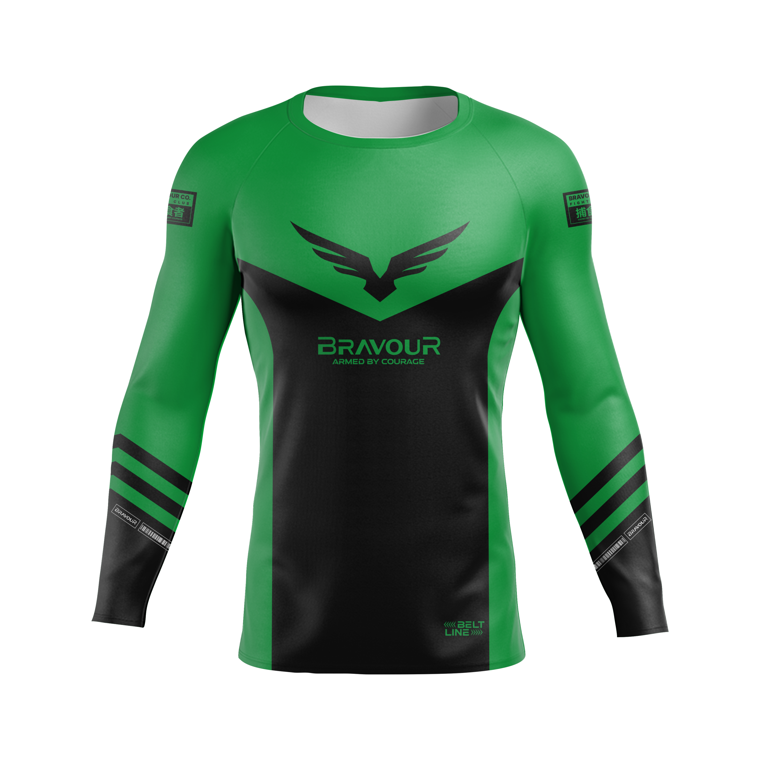 Rashguard Belt Line Champ Verde/Preto