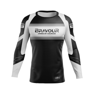 Rashguard Belt Line Gold Branco/Preto