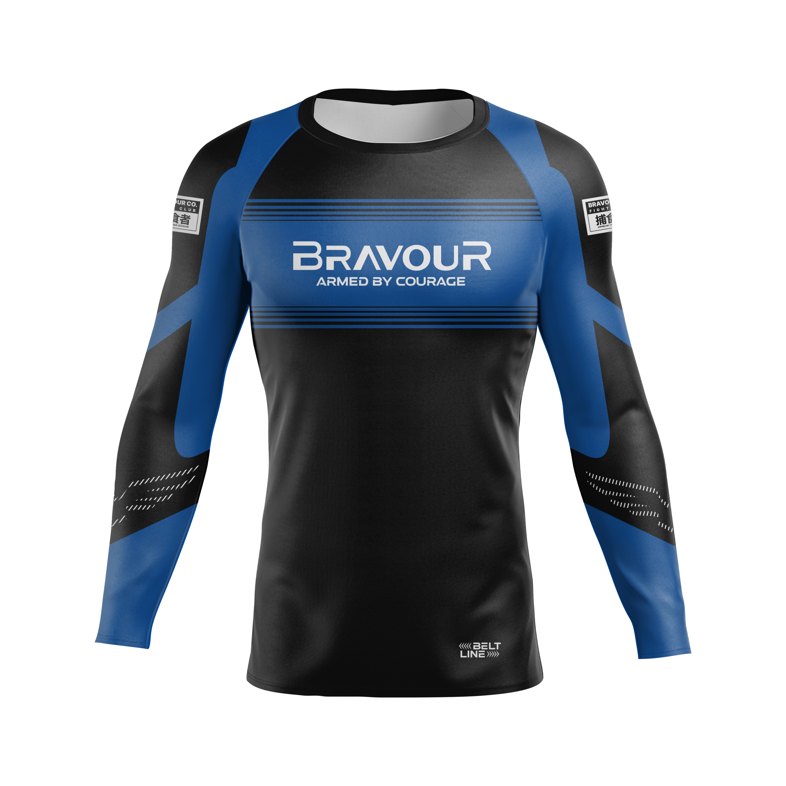 Rashguard Belt Line Gold Azul/Preto