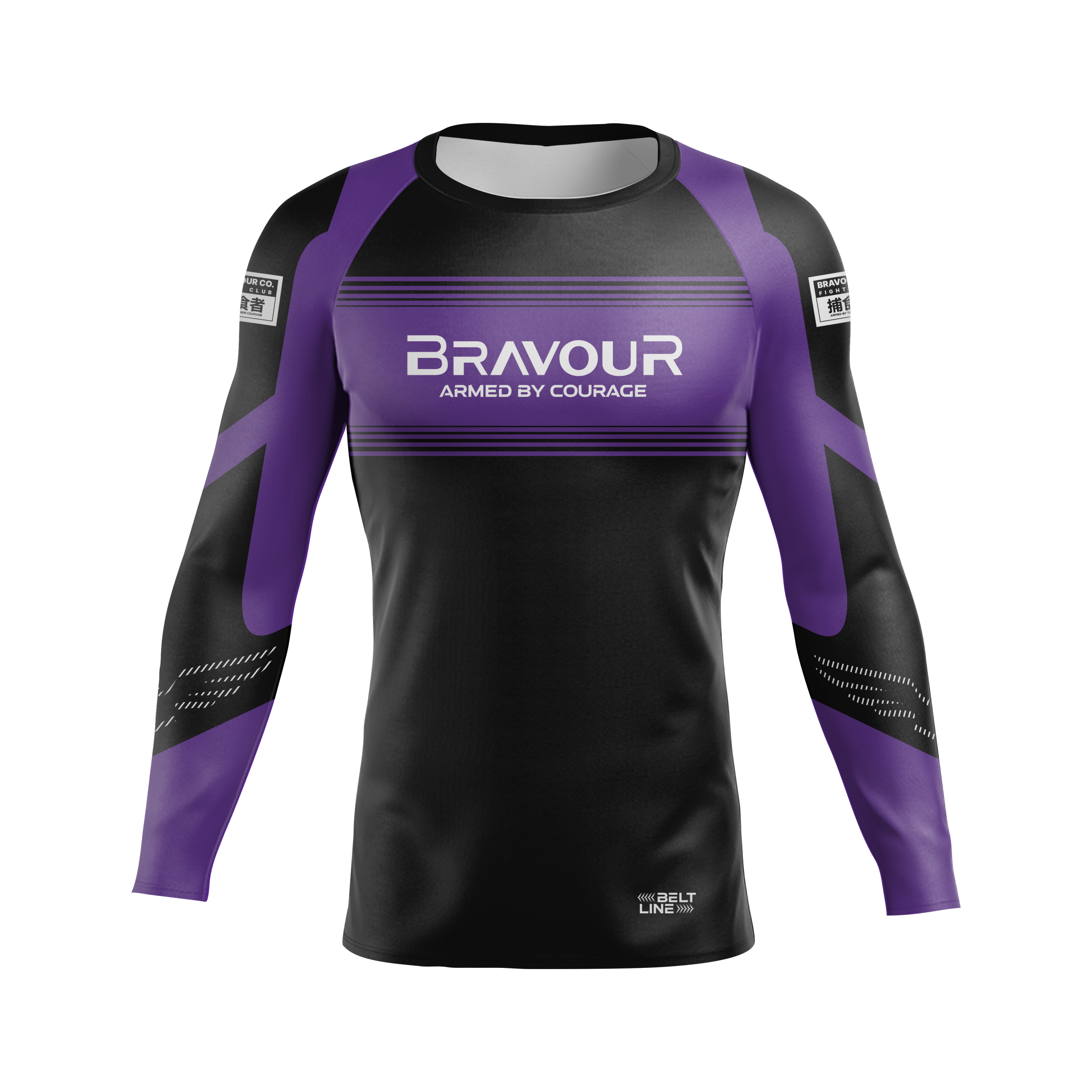 Rashguard Belt Line Gold Roxo/Preto