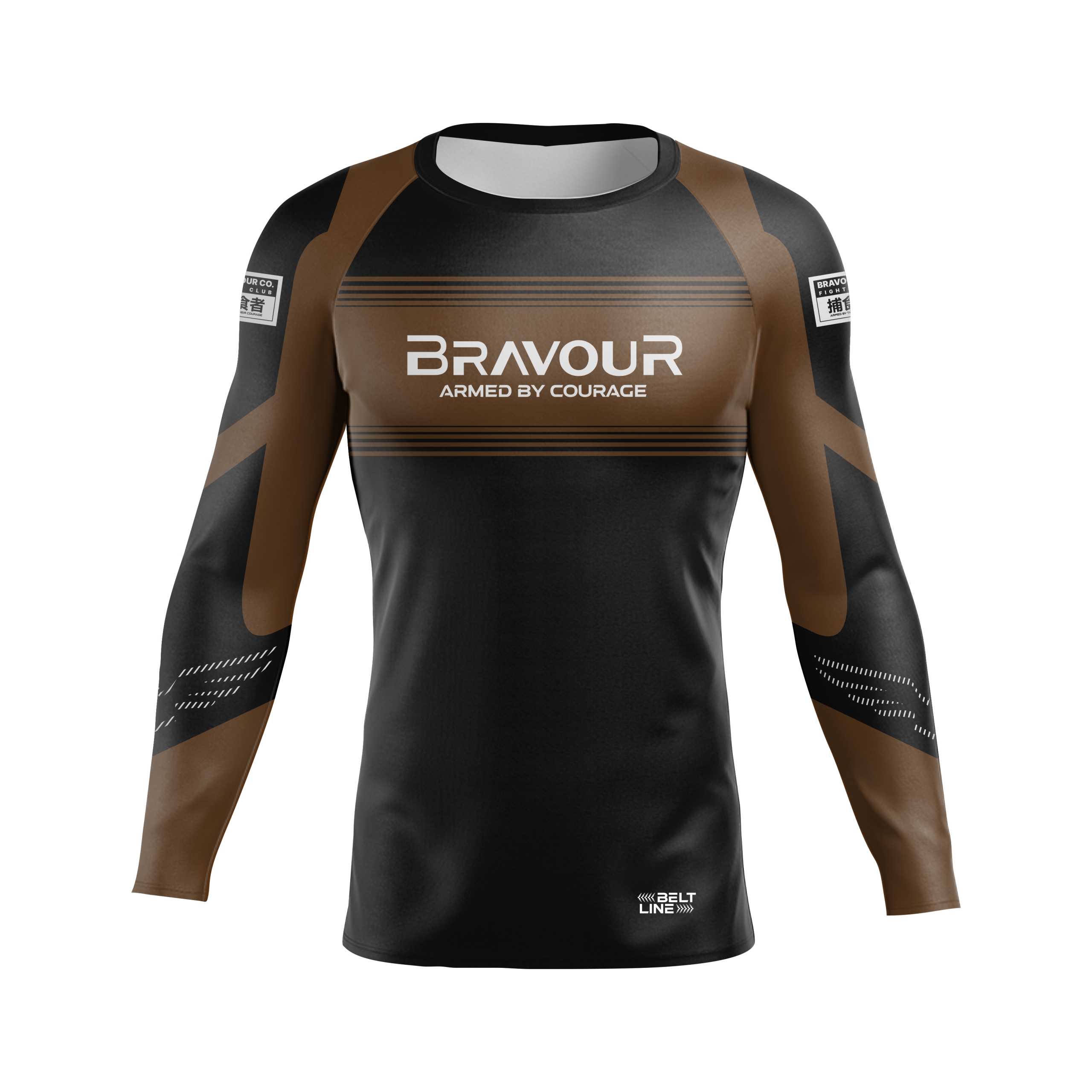 Rashguard Belt Line Gold Marrom/Preto