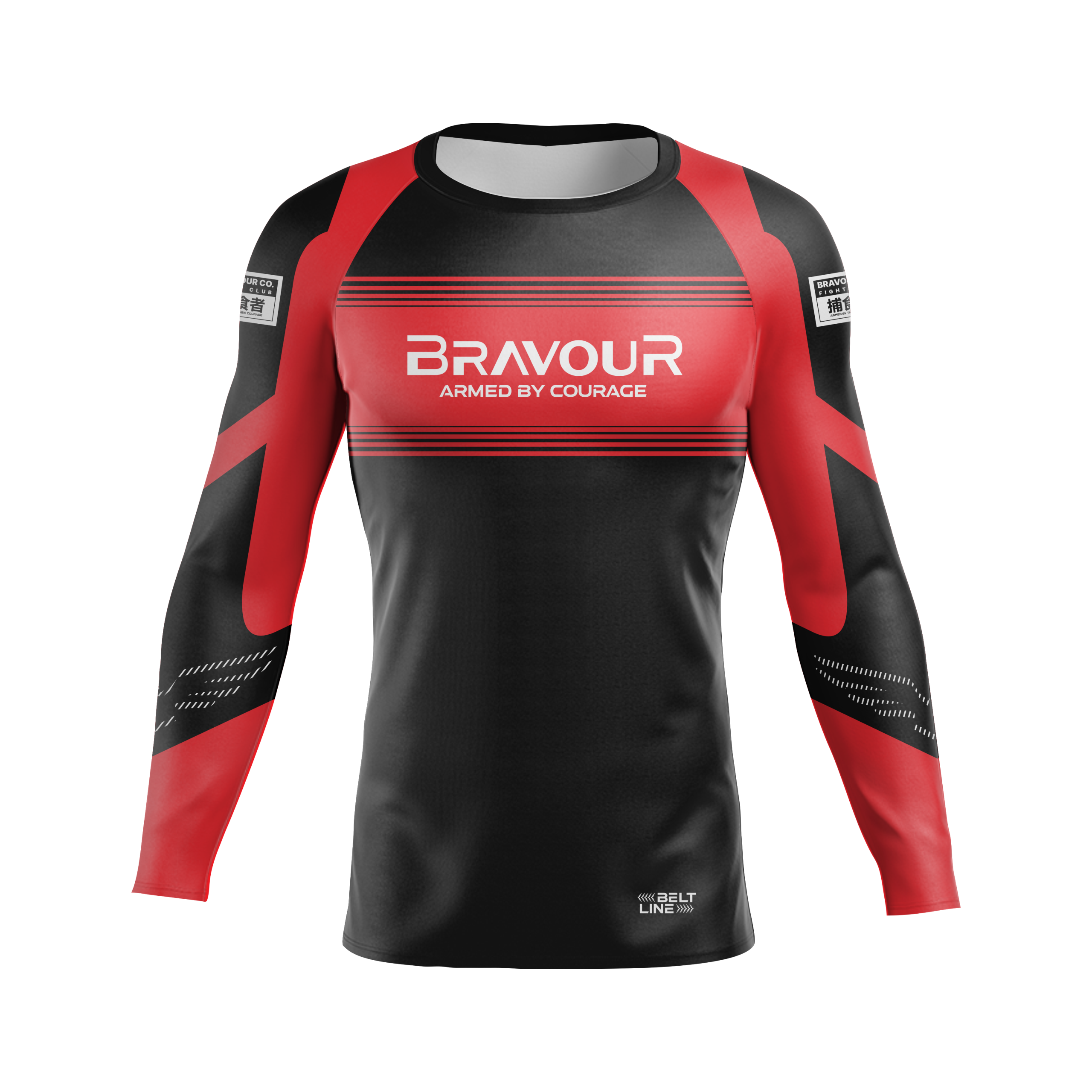Rashguard Belt Line Gold Vermelho/Preto