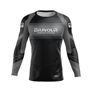 Rashguard Belt Line Gold Cinza/Preto