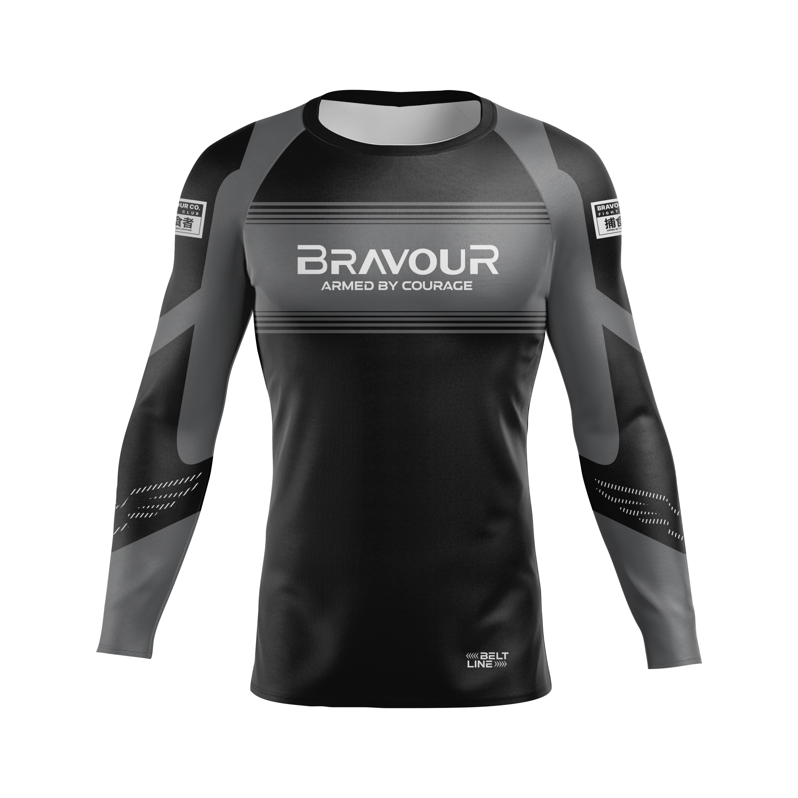 Rashguard Belt Line Gold Cinza/Preto