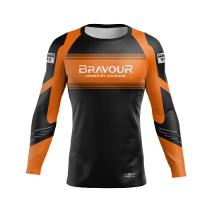 Rashguard Belt Line Gold Laranja/Preto