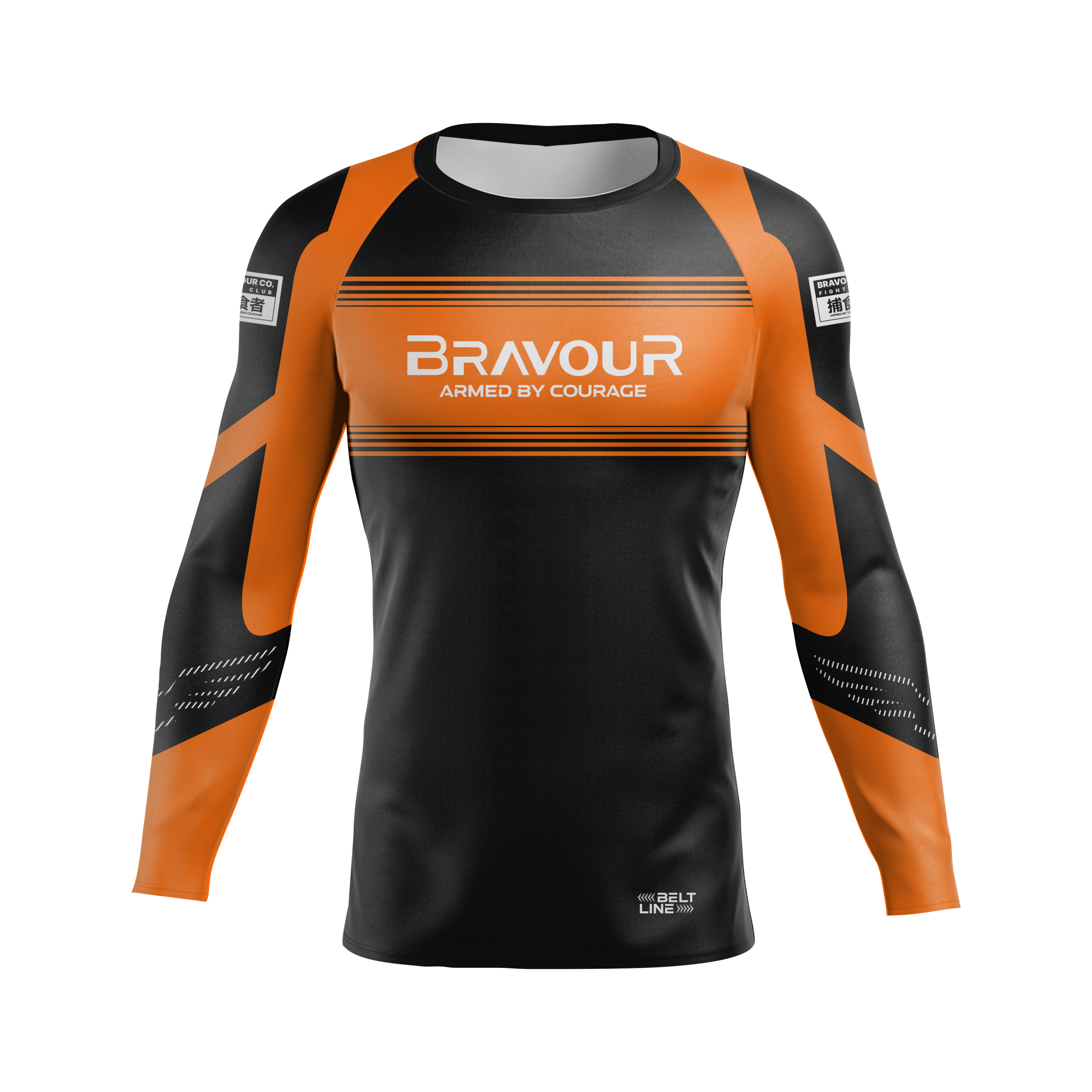 Rashguard Belt Line Gold Laranja/Preto