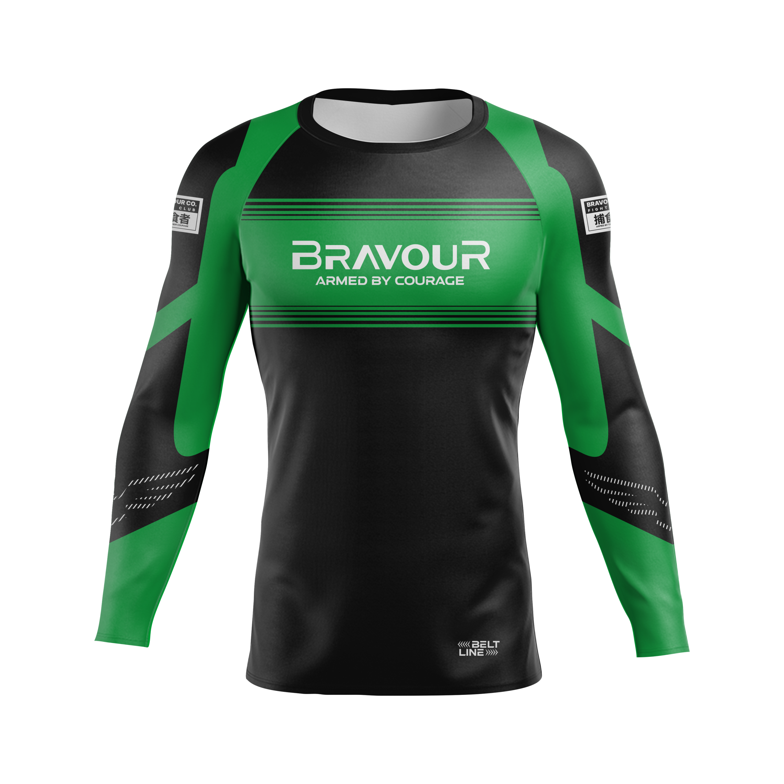 Rashguard Belt Line Gold Verde/Preto