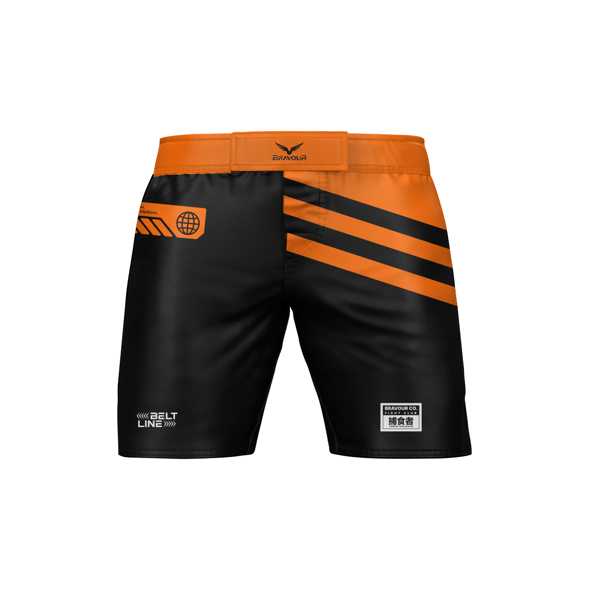 Bermuda Nogi Belt Champ Laranja/Preto