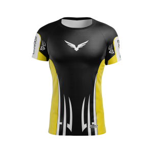 Rashguard Belt Line Tribal Amarelo/Preto - Manga Curta
