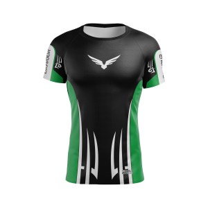 Rashguard Belt Line Tribal Verde/Preto - Manga Curta