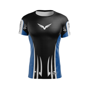 Rashguard Belt Line Tribal Azul/Preto - Manga Curta