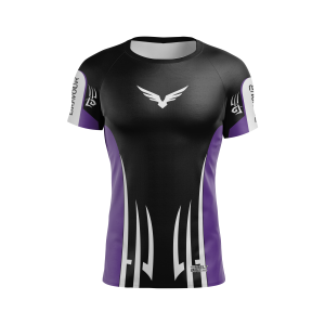 Rashguard Belt Line Tribal Roxo/Preto - Manga Curta