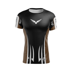 Rashguard Belt Line Tribal Marrom/Preto - Manga Curta
