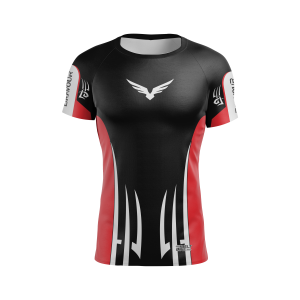 Rashguard Belt Line Tribal Vermelho/Preto - Manga Curta