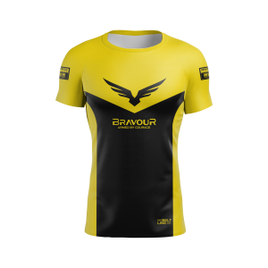 Rashguard Belt Line Champ Amarelo/Preto - Manga Curta