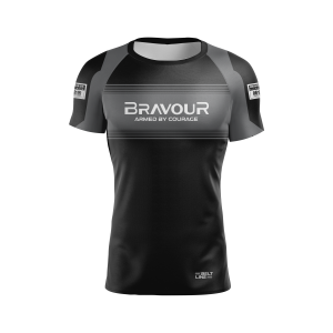 Rashguard Belt Line Gold Cinza/Preto - Manga Curta