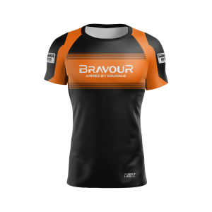 Rashguard Belt Line Gold Laranja/Preto - Manga Curta