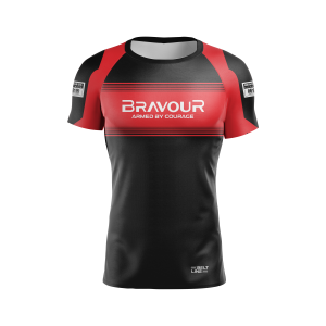 Rashguard Belt Line Gold Vermelho/Preto - Manga Curta