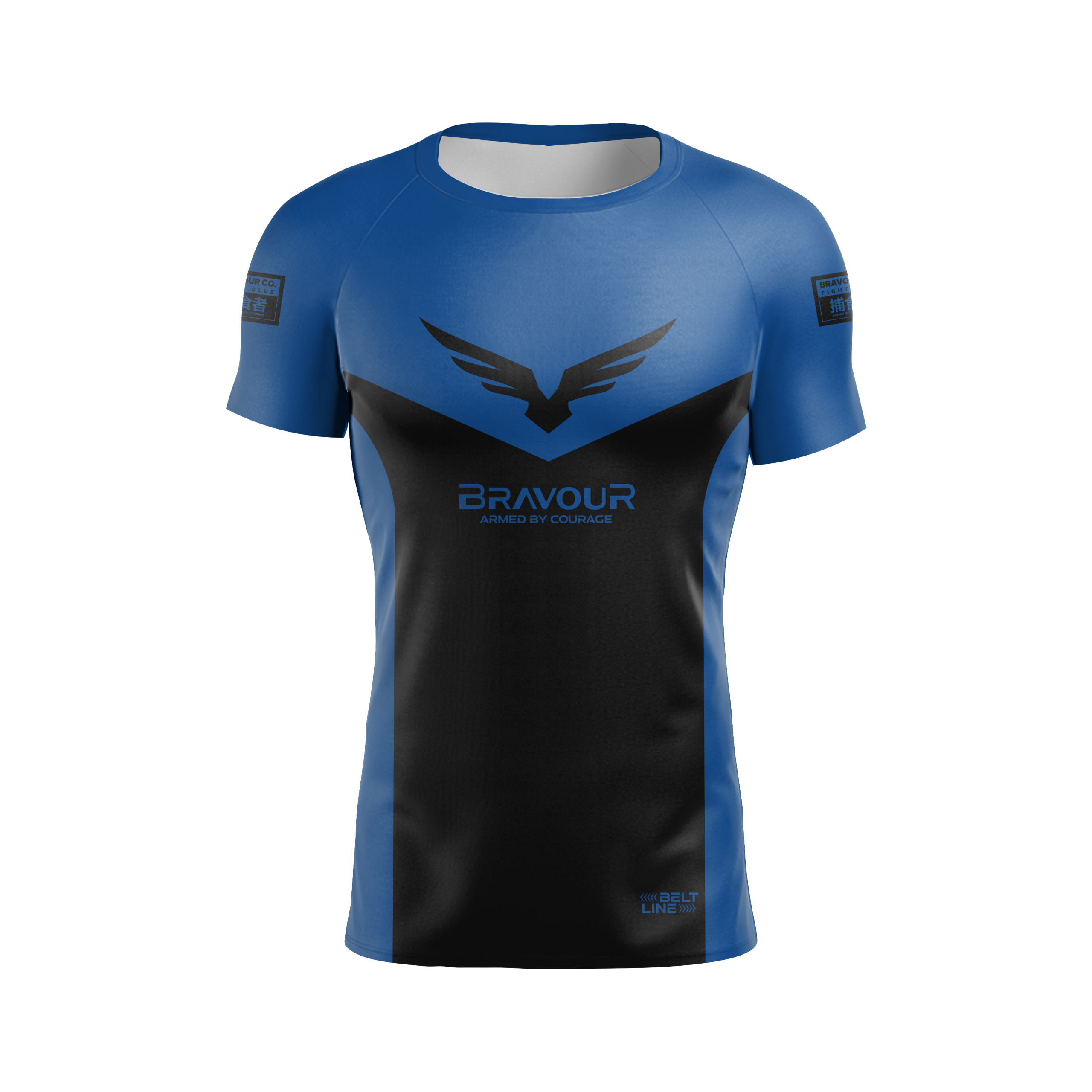 Rashguard Belt Line Champ Azul/Preto - Manga Curta
