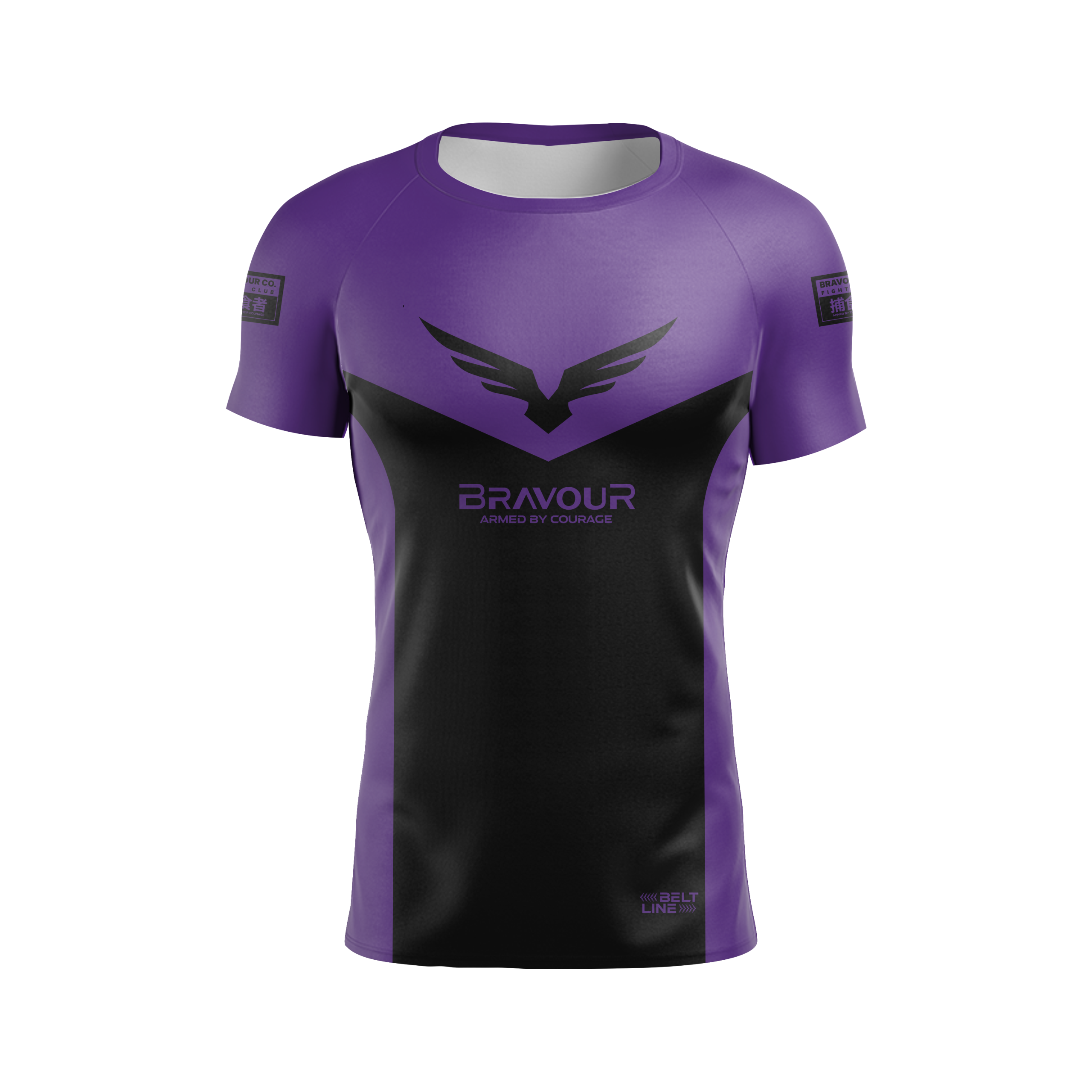 Rashguard Belt Line Champ Roxo/Preto - Manga Curta