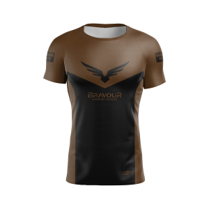 Rashguard Belt Line Champ Marrom/Preto - Manga Curta