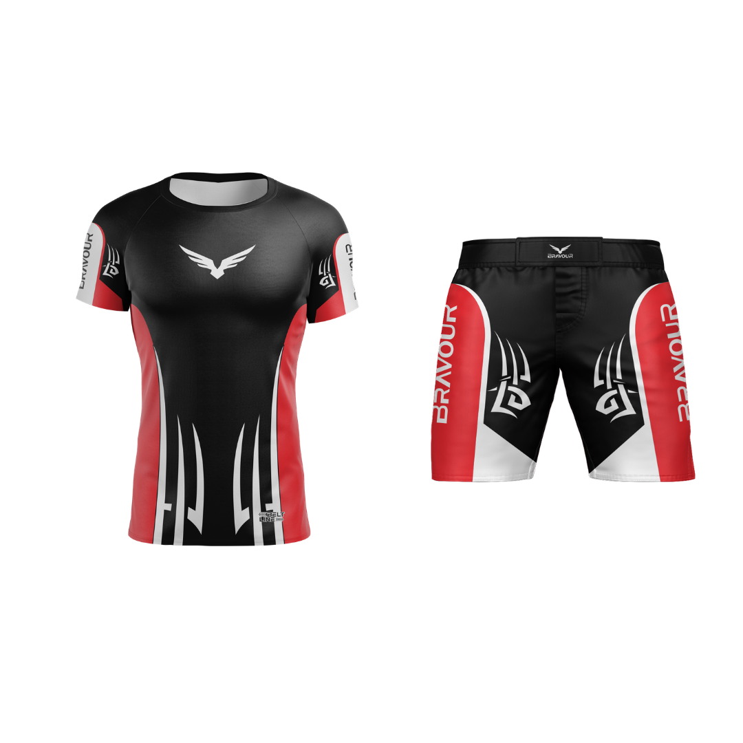Combo Belt Line Tribal Vermelho/Preto